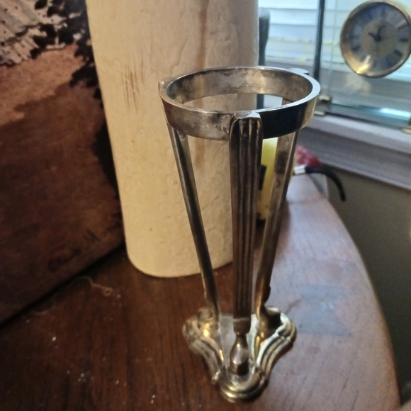 🎁Vintage Silver Antique Candle Holder. Three Leg Holder Collectible.🎙🗑🗡⚔️ - Picture 5 of 9